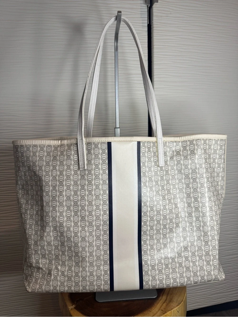 Tory Burch Gemini Link Coated Canvas Tote Bag